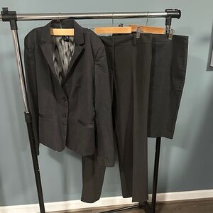Ann Taylor Dark Gray Pant and Skirt Suit